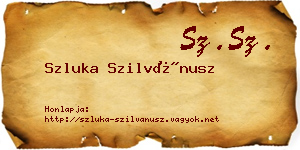 Szluka Szilvánusz névjegykártya